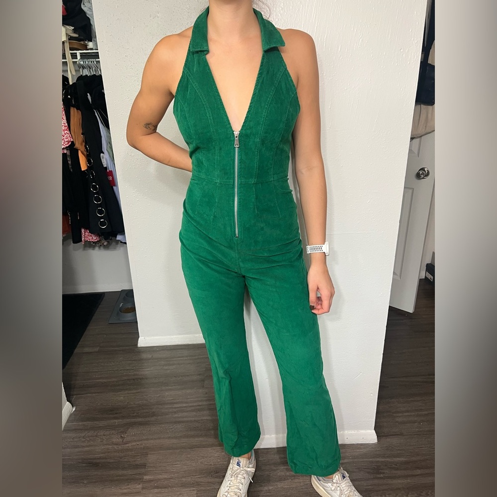 Urban Outfitters Corduroy Green Jumpsuit